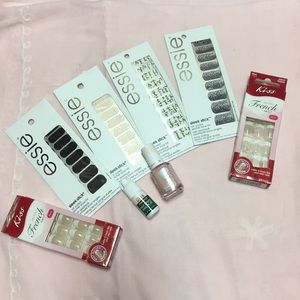 Essie nail pack and Kiss nails with Glue